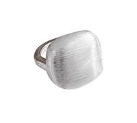 YUGSHNKFC Anillos de moda con extremos abiertos únicos cepillados en forma de esfera/cubo, joyería elegante para mujer, joyería estética geométrica para uso diario a la moda, talla única, como se