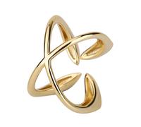 YUGSHNKFC Anillos geométricos cruzados para mujeres elegantes, tamaño ajustable, accesorios únicos, accesorio para cita nocturna, joyería de la suerte, talla única, como se describe, como se describe