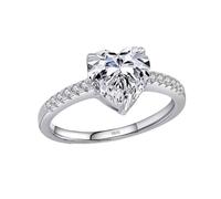 YUGSHNKFC Anillos geométricos modernos con corazón brillante, unisex, accesorios de joyería adecuados para amantes de la moda, talla única, como se describe, como se describe