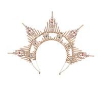 YUGSHNKFC Aro de pelo con pinchos de cristal, accesorios para el cabello vintage para bodas, diadema de novia, accesorios para fotos de novia