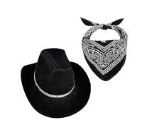 YUGSHNKFC Bandana y sombrero de novia Panamá de cristal para despedida de soltera, cóctel, fiestas, accesorios de vacaciones