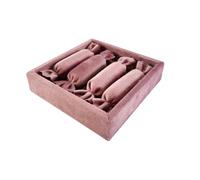 YUGSHNKFC Bandeja portátil de terciopelo para anillos, elegante organizador de almacenamiento de joyas, cajones, pendientes y anillos