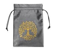 YUGSHNKFC Bolsa de franela con cordones de tarot, bolsa de almacenamiento para fiestas, joyas, runas, organizadores para tarot y tarot, Ztd08