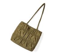 YUGSHNKFC Bolsa de gran capacidad para las axilas para mujer, bolsa de hombro plisada, elegante, para viajes, compras, axilas elegantes para mujer, gran capacidad, hombro axila, uso diario, Green, One