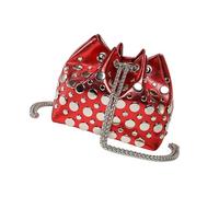 YUGSHNKFC Bolso bandolera pequeño de moda con tachuelas para teléfono, cartera para mujer, para uso diario y ocasiones especiales, correa ajustable para mujer, Red, One Size