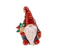 YUGSHNKFC Broche de Navidad, broche de Papá Noel, broche de cristal, joyería de Navidad para fiestas de Navidad