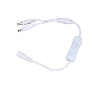 YUGSHNKFC Cable De Alimentación DC5521 Y Divisor 5 5x2 1mm A Machos con Interruptor Encendido/Apagado para LED Y Cámaras Cable Alimentación CCTV 37CM