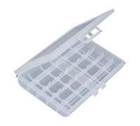 YUGSHNKFC Caja de almacenamiento rígida con 10 rejillas para batería, organizador para pilas AA, White, Organizador de bolsas
