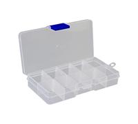 YUGSHNKFC Caja De Almacenamiento Transparente 10 Compartimentos con Sellado Contenedor para Estuche Joyería Pequeña Anillo Píldora Cajas Almacenamiento Transparente