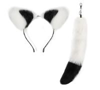 YUGSHNKFC Colgante decorativo de cola de zorros de moda con forma de ojo de gato, adorno para el pelo, elegante accesorio de llavero de cola de zorro