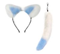 YUGSHNKFC Colgante decorativo de cola de zorros de moda con forma de ojo de gato, adorno para el pelo, elegante accesorio de llavero de cola de zorro