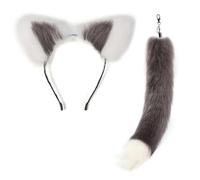 YUGSHNKFC Colgante decorativo de cola de zorros de moda con forma de ojo de gato, adorno para el pelo, elegante accesorio de llavero de cola de zorro