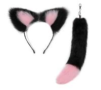 YUGSHNKFC Colgante decorativo de cola de zorros de moda con forma de ojo de gato, adorno para el pelo, elegante accesorio de llavero de cola de zorro