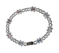 YUGSHNKFC Collar con colgante de cerradura acrílica, cadena de espinas, espinas, gargantilla para fiestas, joyería para entusiastas de la moda, Acrílico