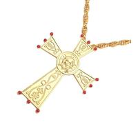 YUGSHNKFC Collar con colgante de cruz multiusos con diseños elegantes, accesorio de moda unisex con cadena de longitud ajustable, Metal