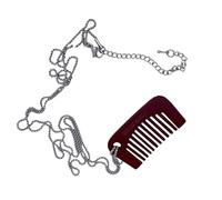 YUGSHNKFC Collar con colgante de peine multifuncional con cordón ajustable adecuado para entusiastas de la moda y buscadores de estilos únicos, Metal