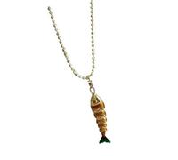 YUGSHNKFC Collar con colgante de pez marino vibrante, joyería de cuello de cobre para mujer, diseño ligero, cadena de clavícula, Cobre