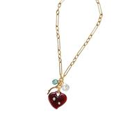 YUGSHNKFC Collar con colgante minimalista colorido para mujer, portátil para cualquier ocasión y mejora tus estilos elegantes, acero de titanio