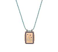 YUGSHNKFC Collar con dije de tarot místico, collar de amuleto de tarjeta de tarot, versátil cadena para el cuello para añadir a cualquier armario