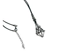 YUGSHNKFC Collar de jaula de cristal ajustable para piedras naturales, colgante de malla, cadena de clavícula, joyería unisex para hombres y mujeres
