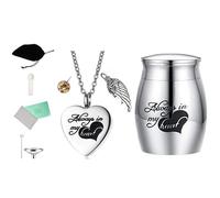 YUGSHNKFC Collar Delicado Y Colorido con Forma De Corazón para Cenizas De Mascotas Ataúdes Cinerarios Que Salvaguardan La Memoria Preciosa Perros Gatos Muertos Collar Cenizas Mascotas