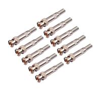 YUGSHNKFC Conector De Vídeo Con Cabezal BNC Cobre Para Monitoreo Instalación Conector Seguridad Línea 75 3/4/5 Adaptador Vídeo BNC Metal