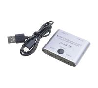 YUGSHNKFC Conmutador USB C para Computadoras Dobles con Pantalla De Video 8K Carga PD100W Admite Transferencia De Datos De Velocidad De 10 Gbps Conmutador USB C