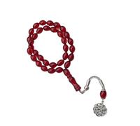 YUGSHNKFC Cuentas De Oración Ovaladas Tasbih Musulmanes Pulsera Rosario Acrílico Accesorios Adoración para Meditación Regalo Islámico Creativo Oración Islámica Acrílico