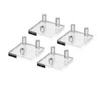 YUGSHNKFC De 4 Soportes de exhibición de acrílico Transparente para pequeños coleccionables y geodas, Soporte de ágatas minerales para Uso doméstico u Oficina, Soporte de Roca geoda