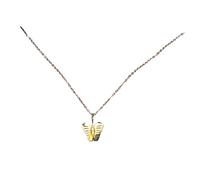 YUGSHNKFC Delicado collar con colgante de libélulas/mariposa de plata, cadena de clavícula ajustable, joyería elegante para mujeres y niñas, Metal