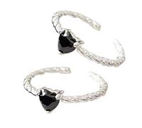 YUGSHNKFC Delicados anillos geométricos de circonita para mujer, joyería de apertura ajustable, textura de aleación, ideal para mujeres, anillos de corazón