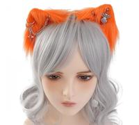YUGSHNKFC Diadema artificial con orejas para mujer, juego de roles, anime, diadema de sirvienta, disfraz de fiesta, disfraz de niña o cosplay