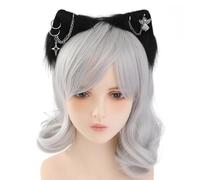 YUGSHNKFC Diadema artificial con orejas para mujer, juego de roles, anime, diadema de sirvienta, disfraz de fiesta, disfraz de niña o cosplay