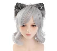 YUGSHNKFC Diadema artificial con orejas para mujer, juego de roles, anime, diadema de sirvienta, disfraz de fiesta, disfraz de niña o cosplay
