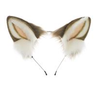YUGSHNKFC Diadema artificial de orejas de lobo para cosplay, para niña, diadema de orejas para fiesta, diario, disfraz de Halloween para mujer