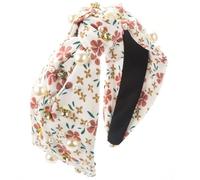 YUGSHNKFC Diadema con nudo de flores para mujer, diamantes de imitación franceses, turbante, diadema de calavera alta, diadema para el pelo para mujer