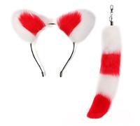 YUGSHNKFC Diadema con orejas de gato y colgante de cola para amantes del cosplay, elegante bolsa y mochila, accesorios de moda, Felpa