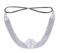 YUGSHNKFC Diadema de cristal brillante para boda, fiesta, diamantes de imitación brillantes, diadema multicapa, joyería para el cabello