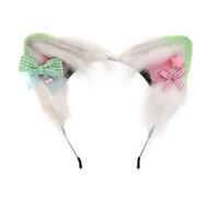 YUGSHNKFC Diadema de dibujos animados con forma de orejas de zorro y gato, diadema de felpa para carnaval, fiesta, cosplay, accesorios de disfraces, unisex