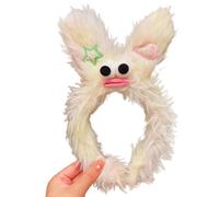 YUGSHNKFC Diadema de felpa fea con ojos 3D, accesorio para la cabeza para cosplay, accesorios para la cabeza para niños y adultos