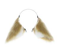 YUGSHNKFC Diadema de felpa flexible con orejas para mujer, diadema de cosplay, disfraz de fiesta
