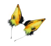 YUGSHNKFC Diadema de felpa flexible con orejas para mujer, juego de rol, anime, sirvienta, disfraz de fiesta, cosplay, diadema para el cabello