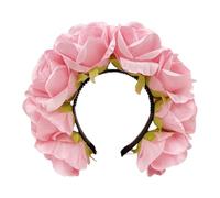 YUGSHNKFC Diadema de flores de rosas de imitación para mujer, elegante, decoración para el cabello, para fotos