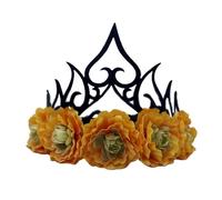 YUGSHNKFC Diadema de Halloween para Halloween, tocado de juego de rol, diademas con flores encantadoras para eventos de disfraces