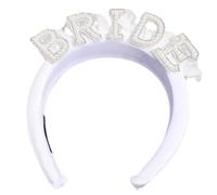 YUGSHNKFC Diadema de novia para despedida de soltera, despedida de soltera, fiesta, aro de pelo de perlas artificiales, diadema elegante, diadema de carnaval
