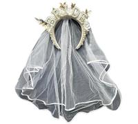 YUGSHNKFC Diadema de novia para despedida de soltera, despedida de soltera, fiesta, aro de perlas artificiales, elegante diadema para el pelo de boda ceremonia Headwea