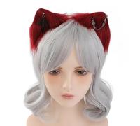 YUGSHNKFC Diadema de orejas de gato con pendientes para mujeres y adolescentes, para entusiastas de las películas, animes, reuniones temáticas