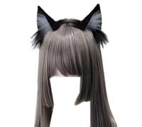 YUGSHNKFC Diadema de orejas de gato, diadema de felpa con pelo artificial para cosplay, Halloween y disfraz