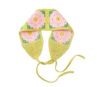 YUGSHNKFC Diadema floral hecha a mano, elegante, colorida, tejida