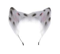 YUGSHNKFC Diadema hecha a mano con orejas de gatito de dibujos animados para mujer, diadema de maquillaje para carnaval, cosplay, accesorios para el cabello